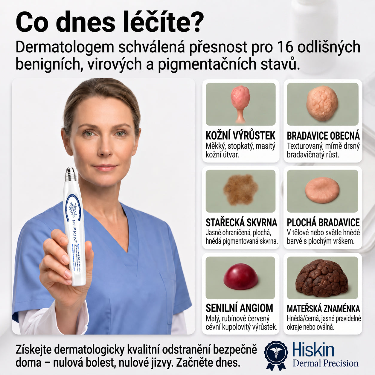 Oficiální značkový obchod | 🐬Hiskin® 7denní odstraňovač skvrn a pigmentových skvrn (Bezbolestný rollerball bez jizev)
