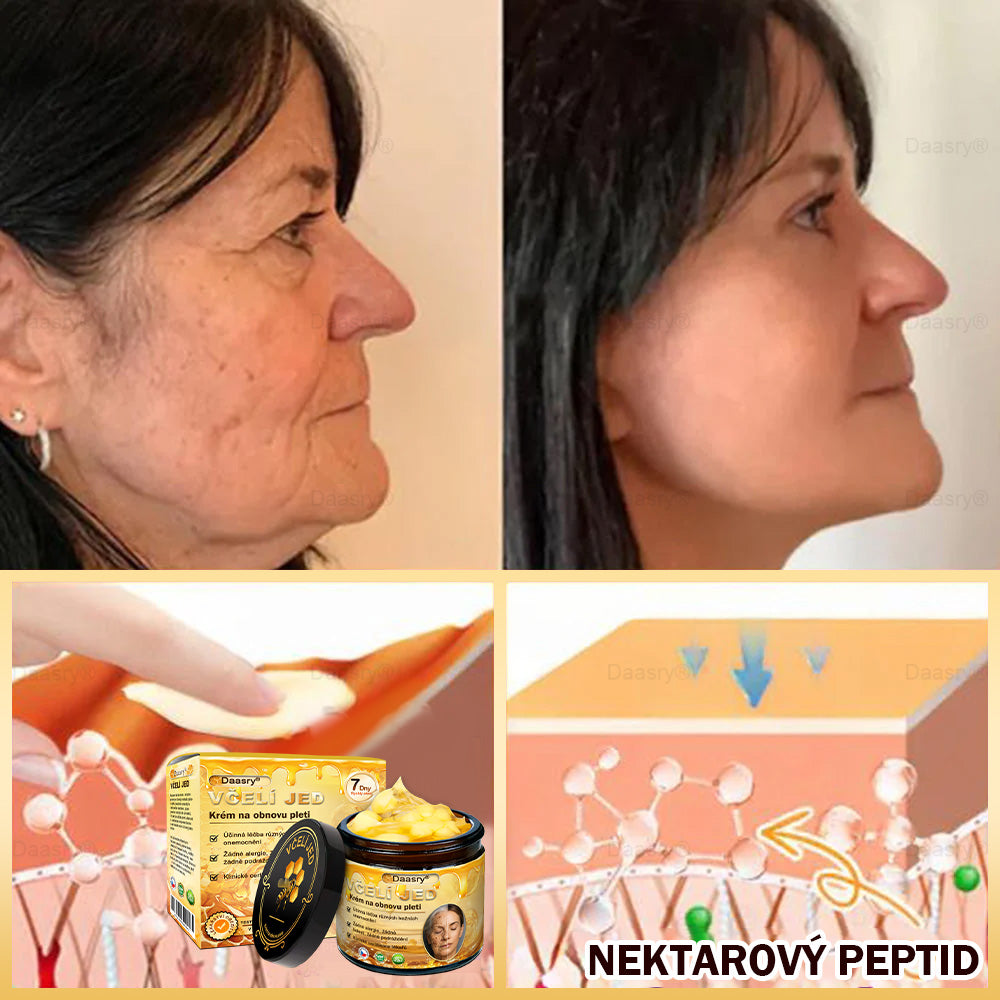𝓓𝓪𝓪𝓼𝓻𝔂®Krém s včelím jedem pro obnovu a omlazení pleti. Snižuje vrásky, hydratuje, rozjasňuje, hojí jizvičky, zklidňuje citlivou pleť a sjednocuje barvu pleti.