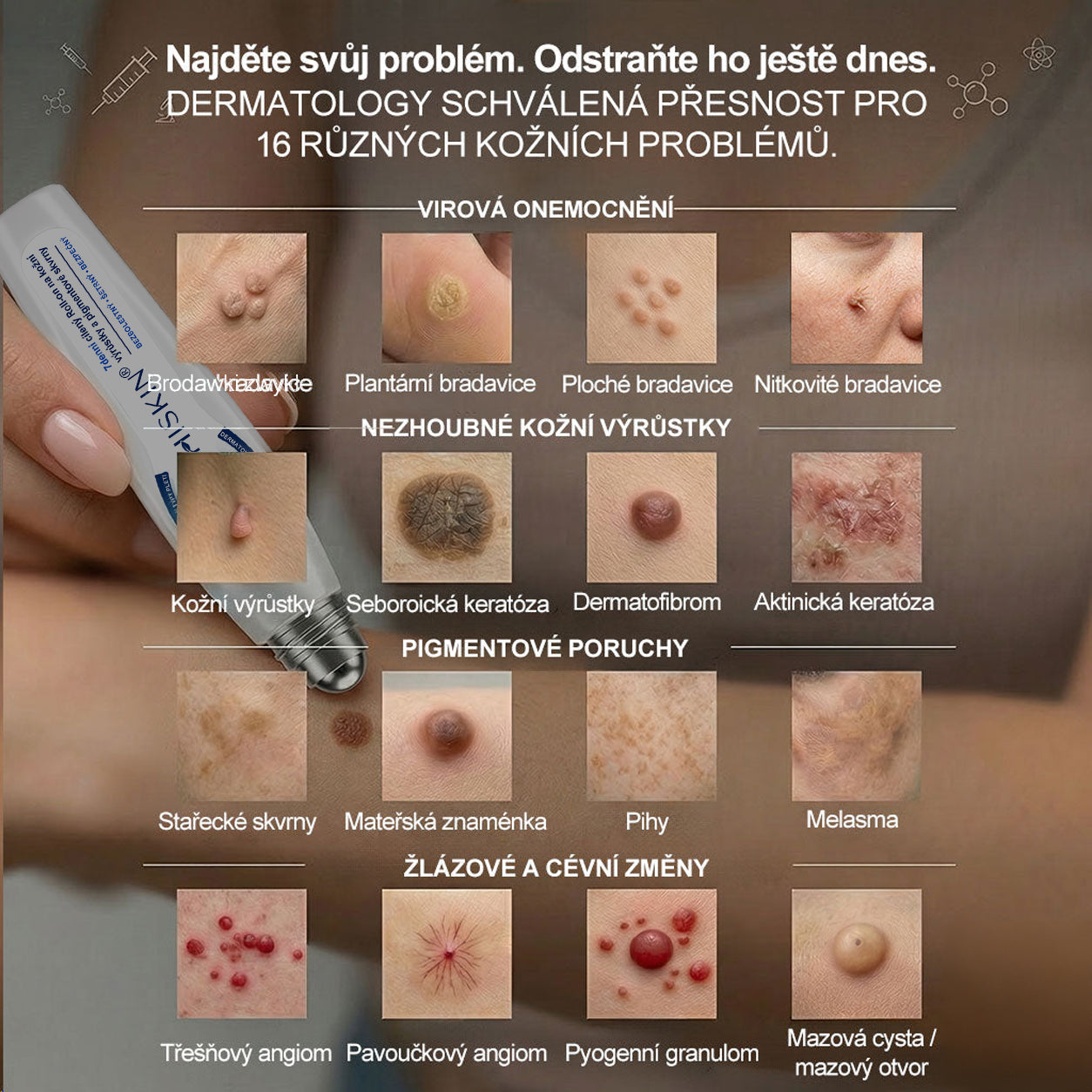 Oficiální značkový obchod | 🐬Hiskin® 7denní odstraňovač skvrn a pigmentových skvrn (Bezbolestný rollerball bez jizev)